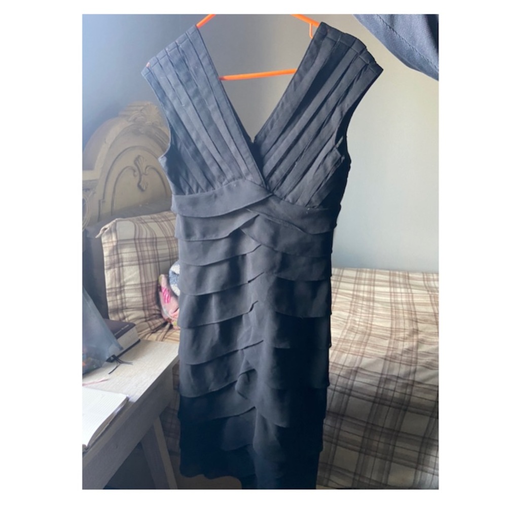 Dressbarn Collection Black Ruffles Dress